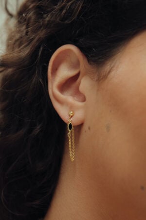 Gem Loop Chain Earrings