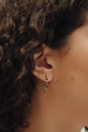 Enamel Loop Earrings